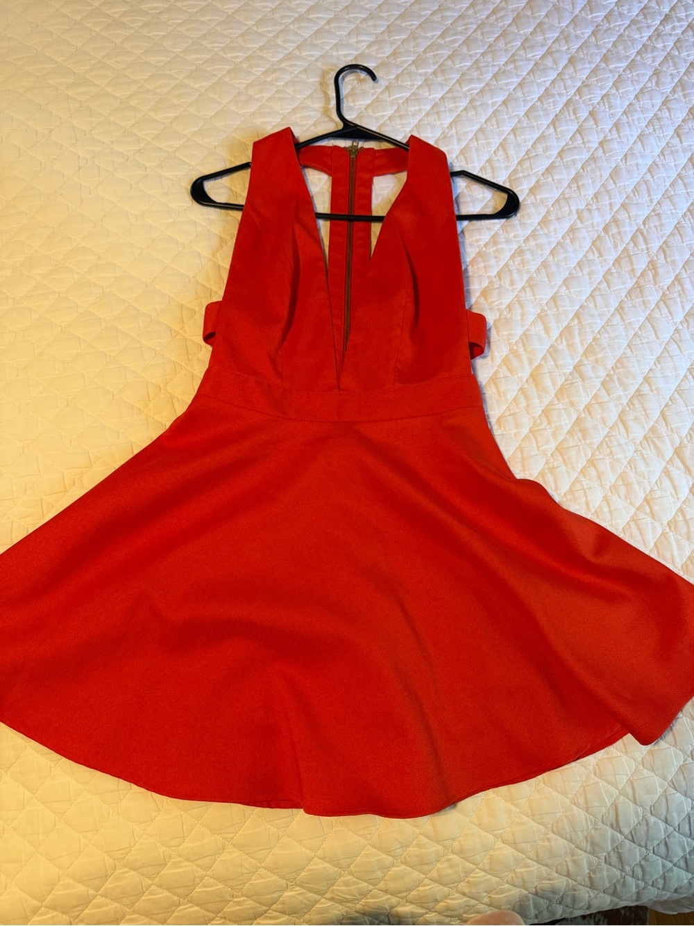NBD Red Plunging V-Neck Mini Dress